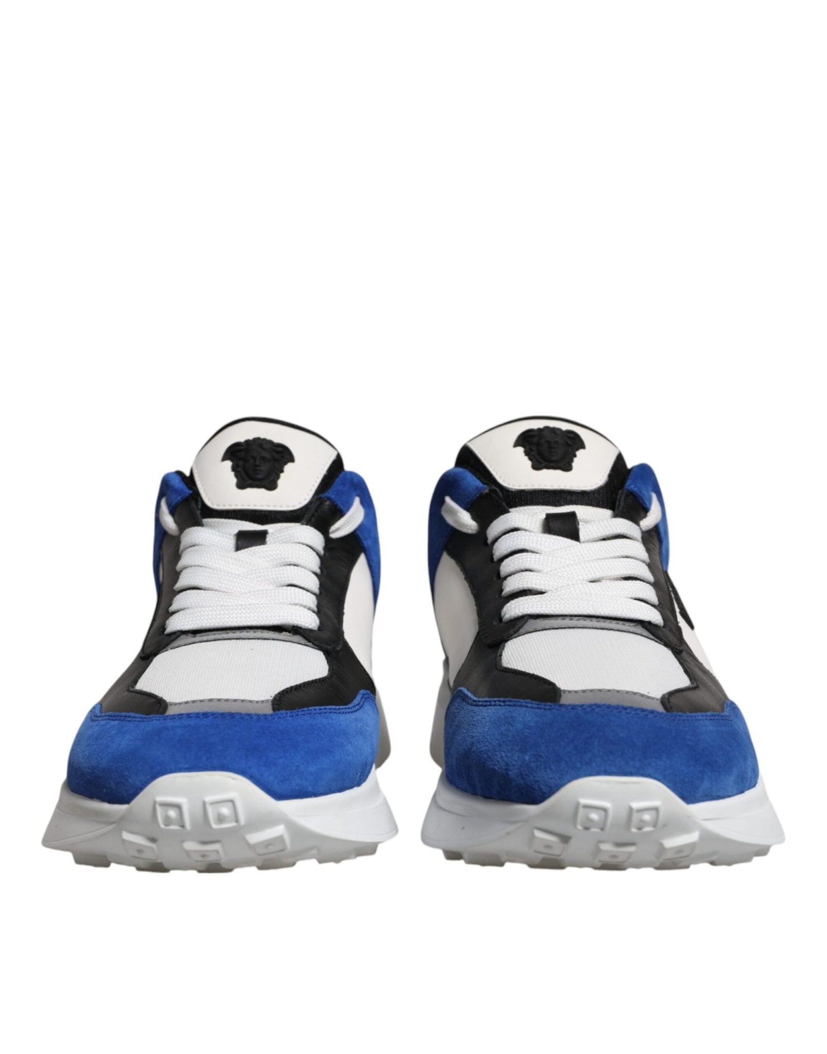 Versace Multicolor Canvas Quad Fabric Medusa Low Top Sneakers Shoes - GET THE BRAND