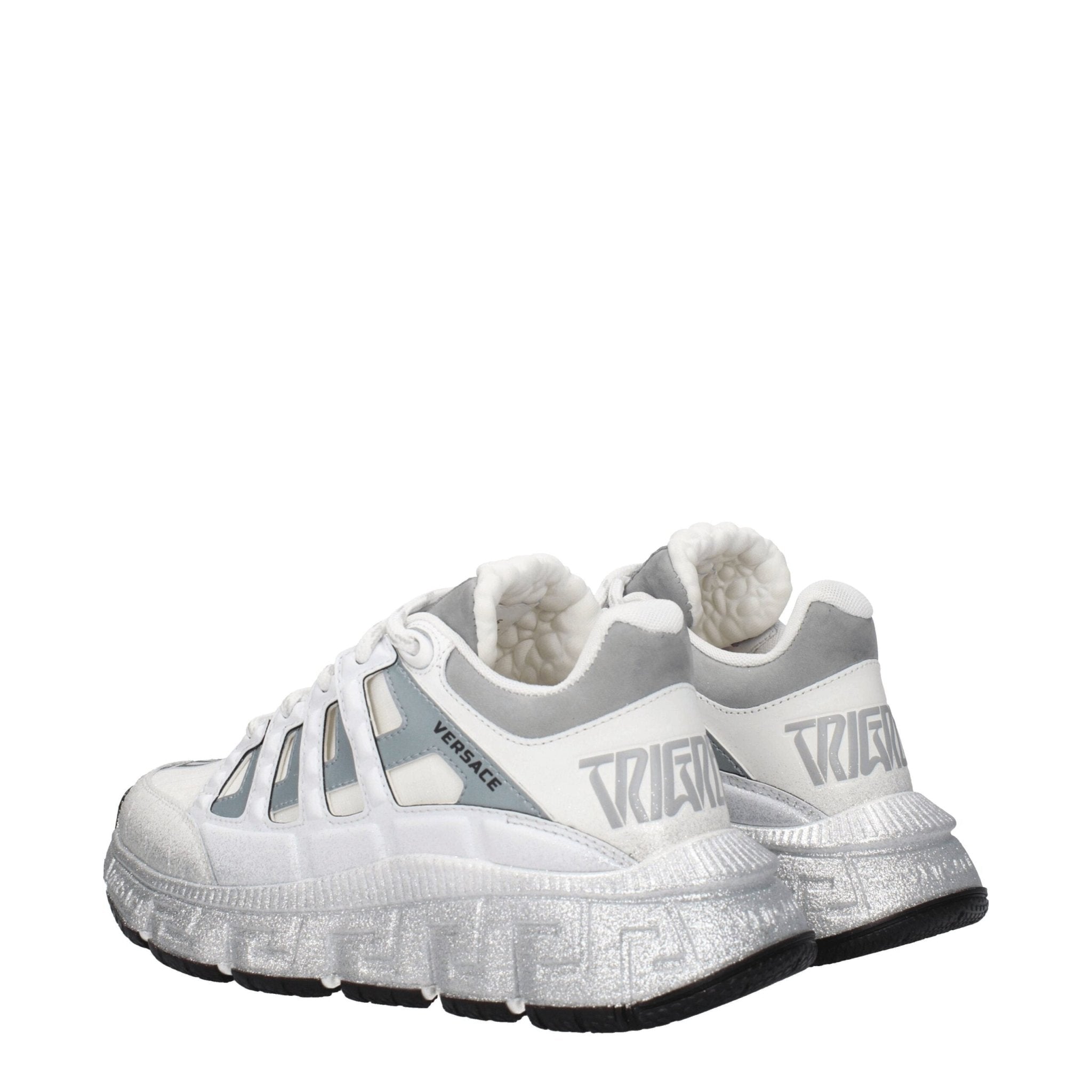 Versace White Fabric Athletic Sneakers - GET THE BRAND