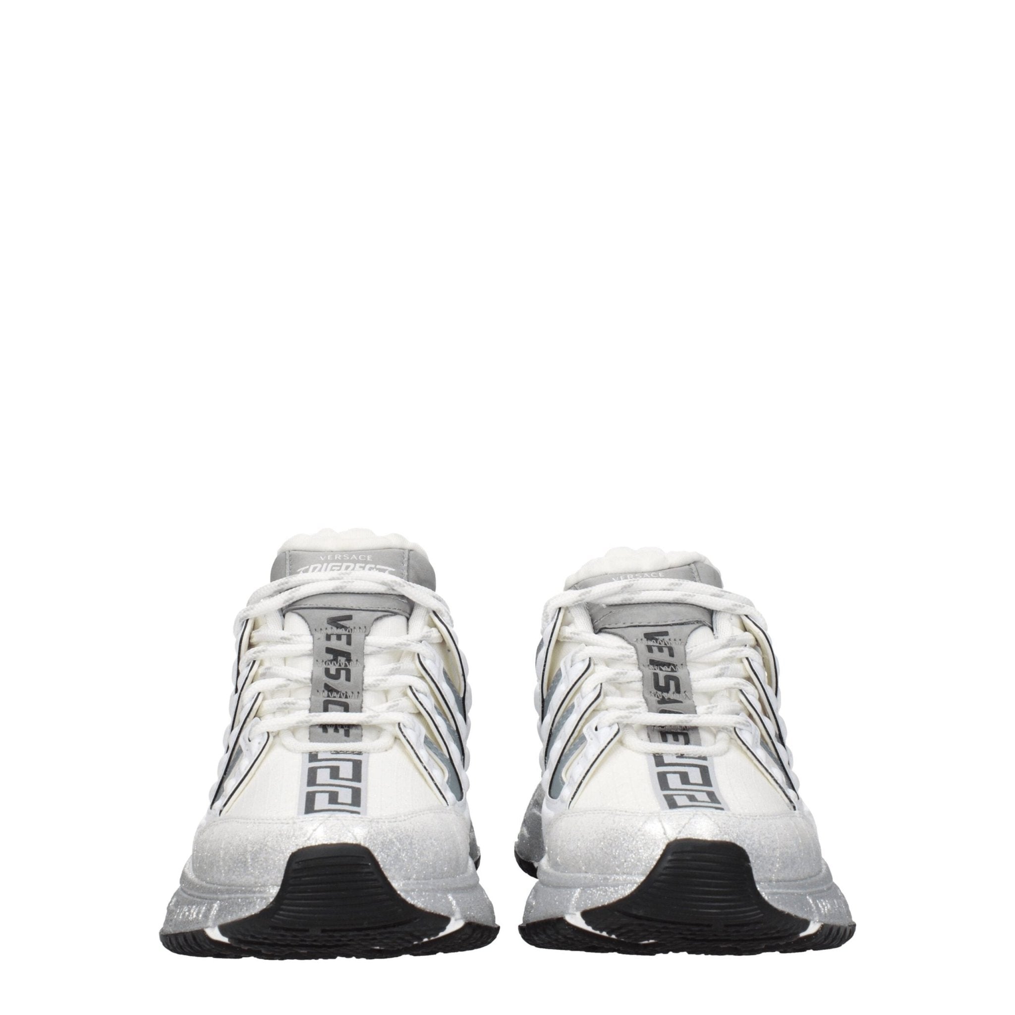 Versace White Fabric Athletic Sneakers - GET THE BRAND