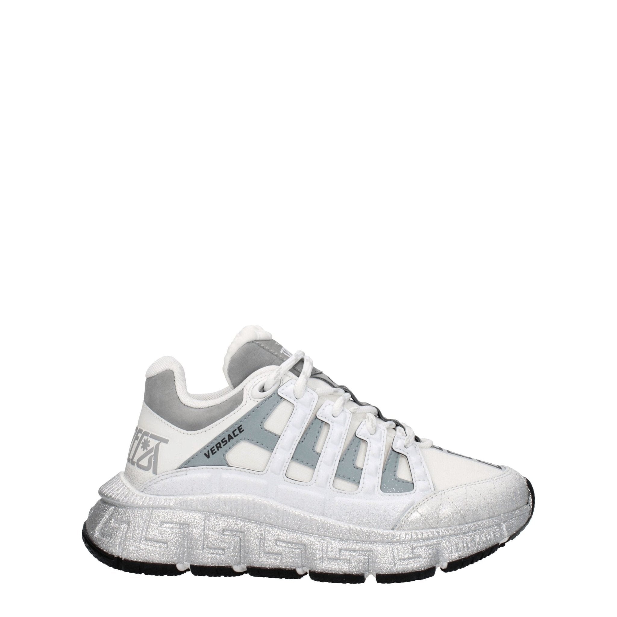 Versace White Fabric Athletic Sneakers - GET THE BRAND