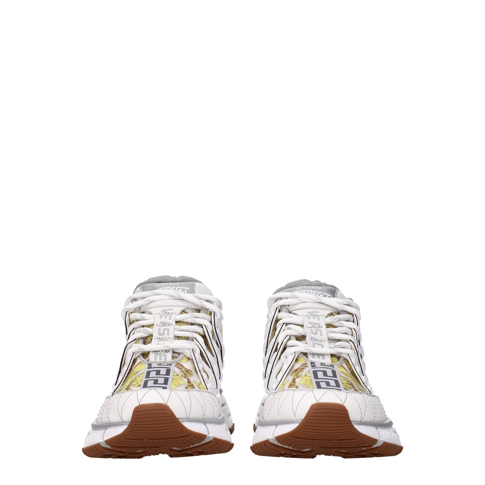 Versace White Leather Athletic Sneakers - GET THE BRAND